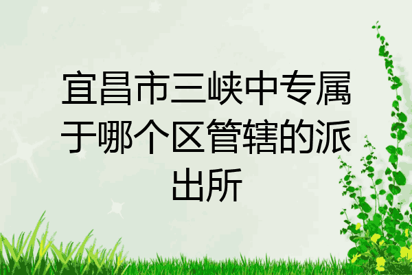 宜昌市三峡中专属于哪个区管辖的派出所