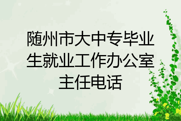 随州市大中专毕业生就业工作办公室主任电话
