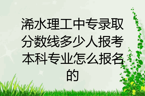 浠水理工中专录取分数线多少人报考本科专业怎么报名的
