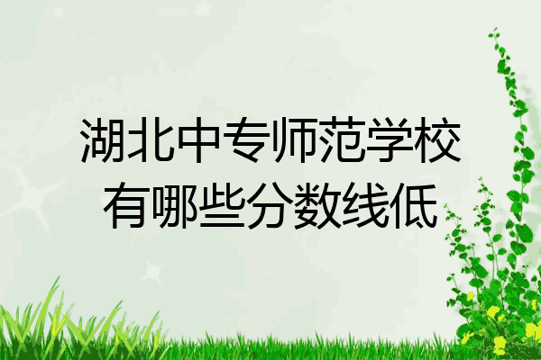 湖北中专师范学校有哪些分数线低