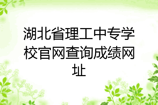 湖北省理工中专学校官网查询成绩网址