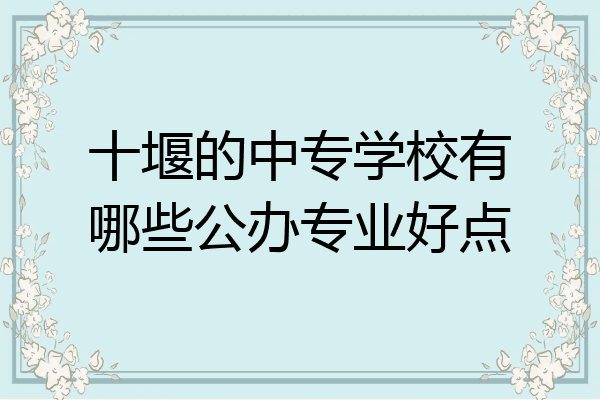 十堰的中专学校有哪些公办专业好点
