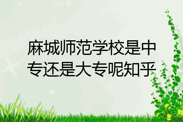 麻城师范学校是中专还是大专呢知乎