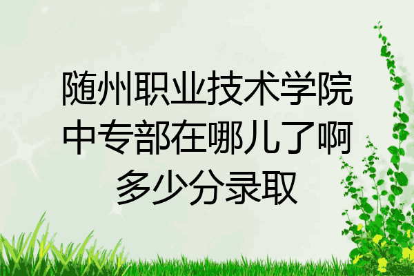 随州职业技术学院中专部在哪儿了啊多少分录取