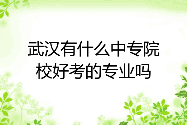 武汉有什么中专院校好考的专业吗