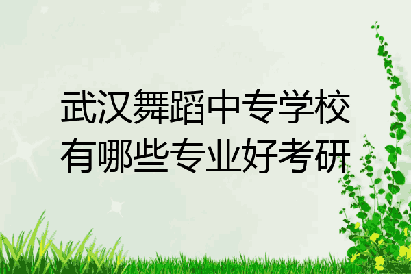 武汉舞蹈中专学校有哪些专业好考研
