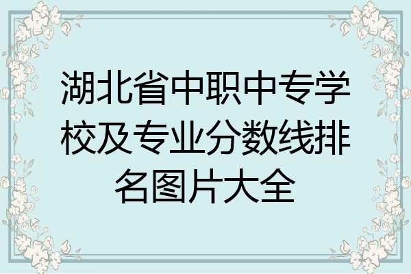 湖北省中职中专学校及专业分数线排名图片大全