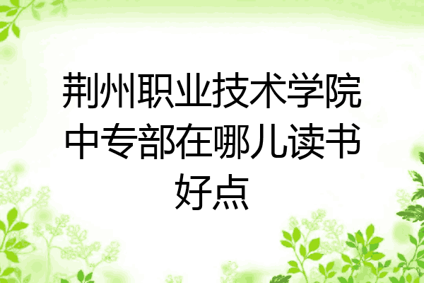 荆州职业技术学院中专部在哪儿读书好点