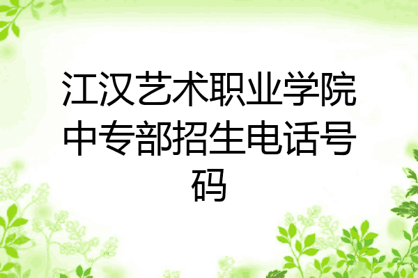 江汉艺术职业学院中专部招生电话号码