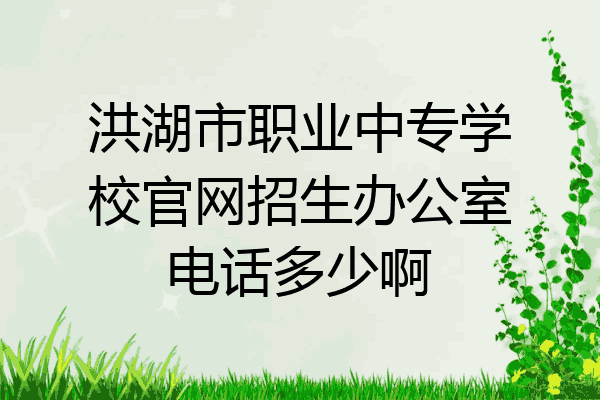 洪湖市职业中专学校官网招生办公室电话多少啊