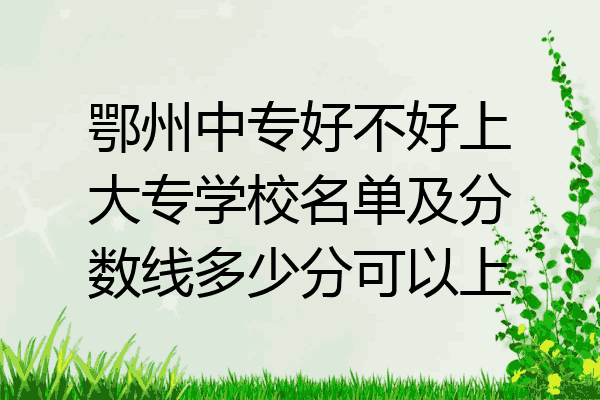 鄂州中专好不好上大专学校名单及分数线多少分可以上