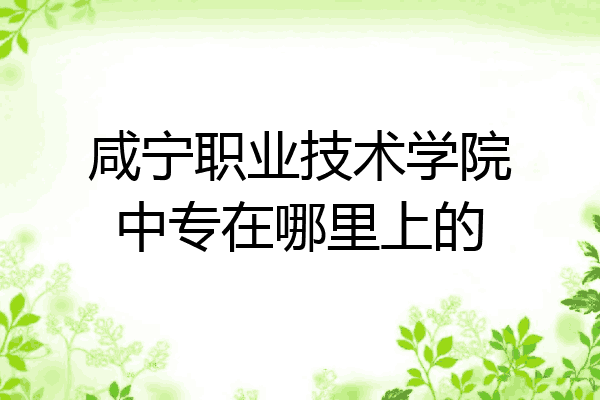 咸宁职业技术学院中专在哪里上的