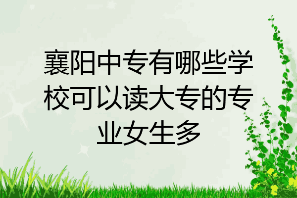 襄阳中专有哪些学校可以读大专的专业女生多