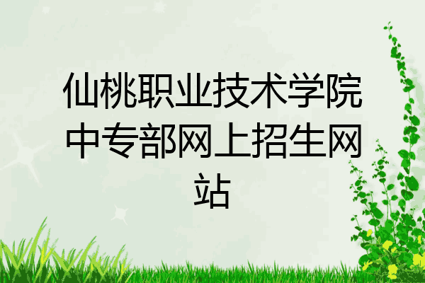 仙桃职业技术学院中专部网上招生网站