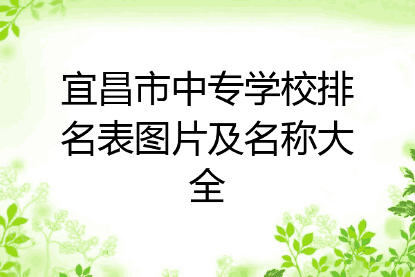 宜昌市中专学校排名表图片及名称大全