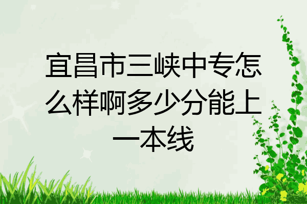 宜昌市三峡中专怎么样啊多少分能上一本线