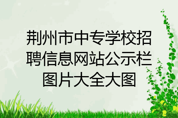 荆州市中专学校招聘信息网站公示栏图片大全大图