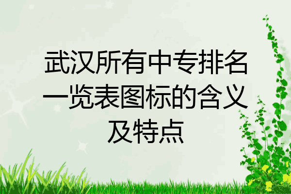 武汉所有中专排名一览表图标的含义及特点