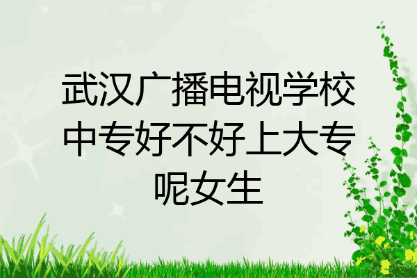 武汉广播电视学校中专好不好上大专呢女生