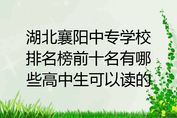 湖北襄阳中专学校排名榜前十名有哪些高中生可以读的