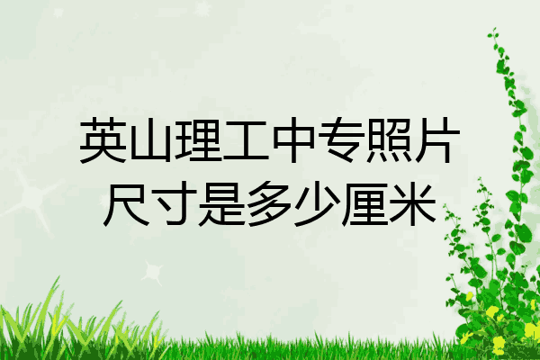 英山理工中专照片尺寸是多少厘米
