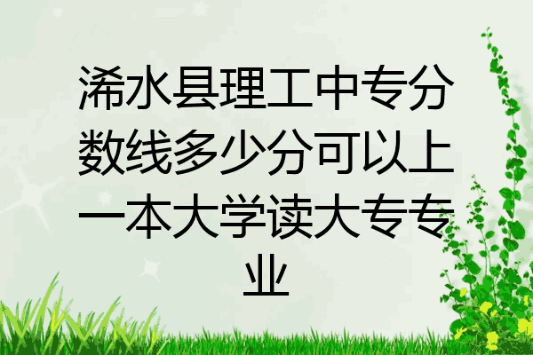 浠水县理工中专分数线多少分可以上一本大学读大专专业
