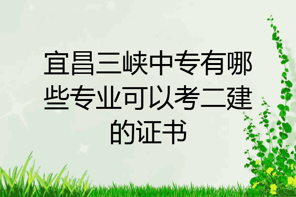 宜昌三峡中专有哪些专业可以考二建的证书