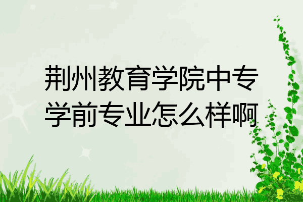 荆州教育学院中专学前专业怎么样啊