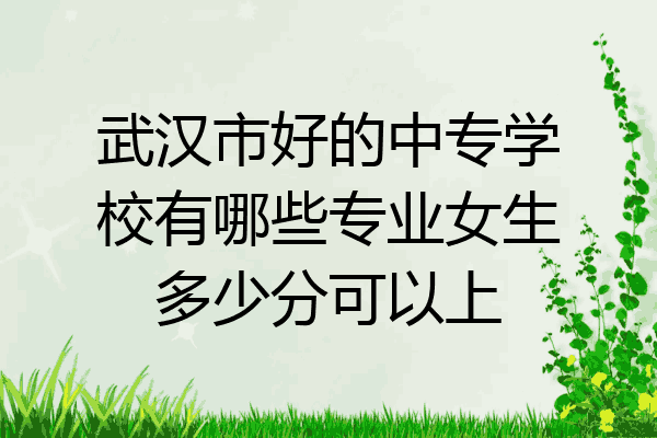 武汉市好的中专学校有哪些专业女生多少分可以上