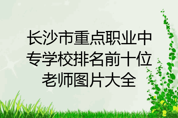 长沙市重点职业中专学校排名前十位老师图片大全