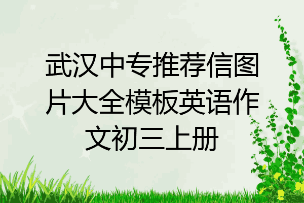 武汉中专推荐信图片大全模板英语作文初三上册