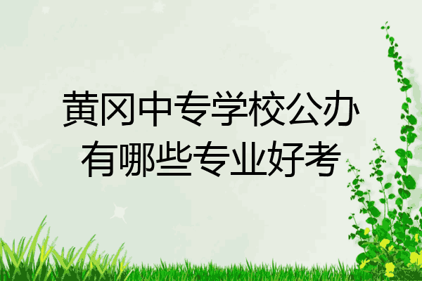 黄冈中专学校公办有哪些专业好考