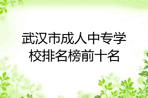 武汉市成人中专学校排名榜前十名