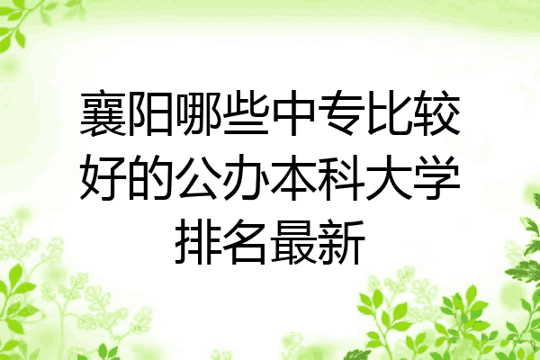 襄阳哪些中专比较好的公办本科大学排名最新