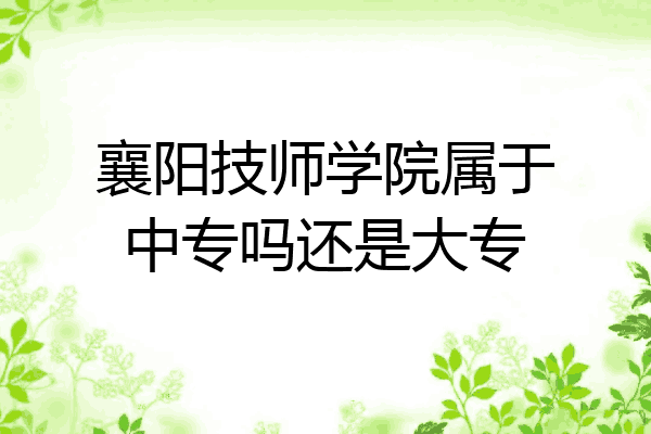 襄阳技师学院属于中专吗还是大专