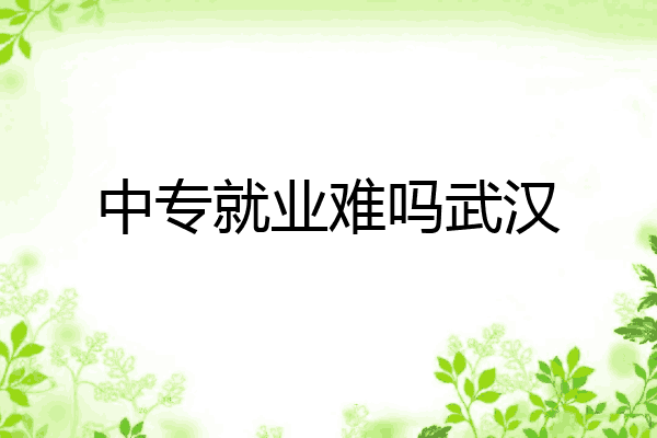 中专就业难吗武汉