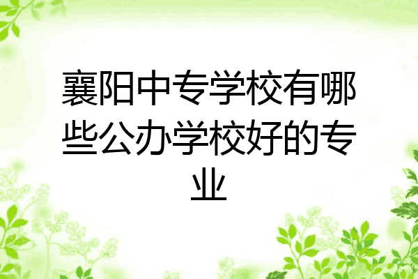 襄阳中专学校有哪些公办学校好的专业