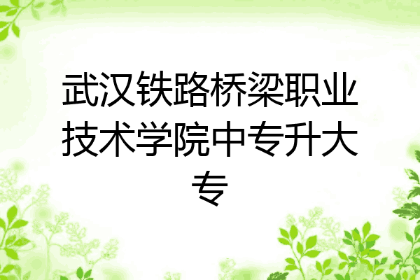 武汉铁路桥梁职业技术学院中专升大专