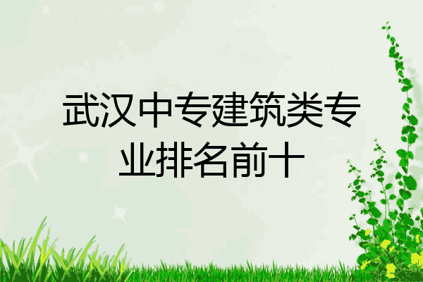 武汉中专建筑类专业排名前十