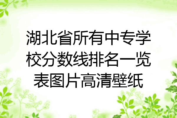 湖北省所有中专学校分数线排名一览表图片高清壁纸