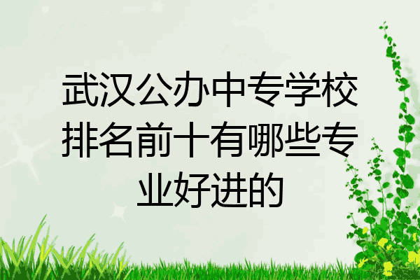 武汉公办中专学校排名前十有哪些专业好进的