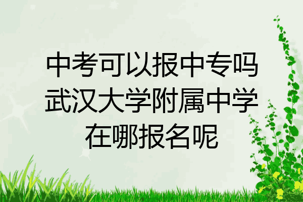 中考可以报中专吗武汉大学附属中学在哪报名呢