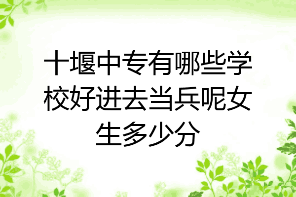十堰中专有哪些学校好进去当兵呢女生多少分