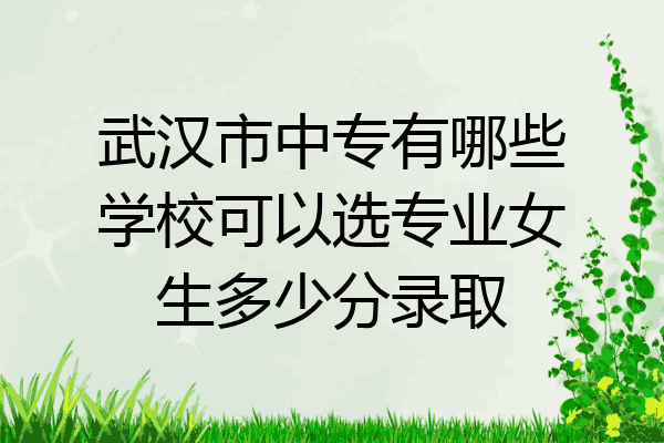 武汉市中专有哪些学校可以选专业女生多少分录取