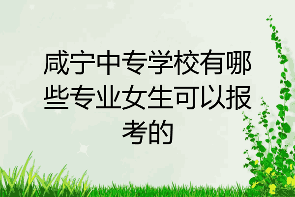 咸宁中专学校有哪些专业女生可以报考的
