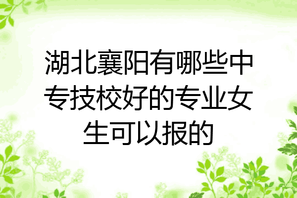 湖北襄阳有哪些中专技校好的专业女生可以报的