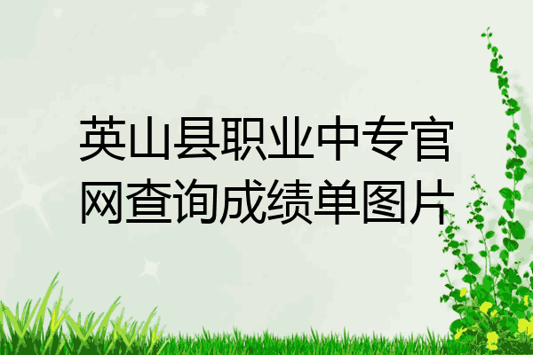 英山县职业中专官网查询成绩单图片