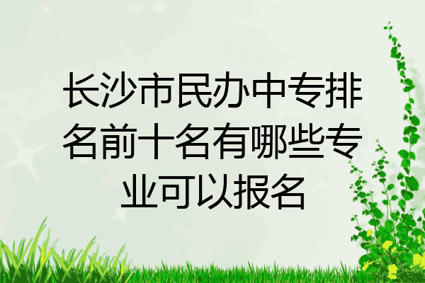 长沙市民办中专排名前十名有哪些专业可以报名