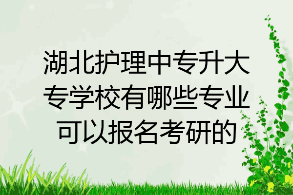 湖北护理中专升大专学校有哪些专业可以报名考研的