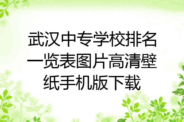 武汉中专学校排名一览表图片高清壁纸手机版下载